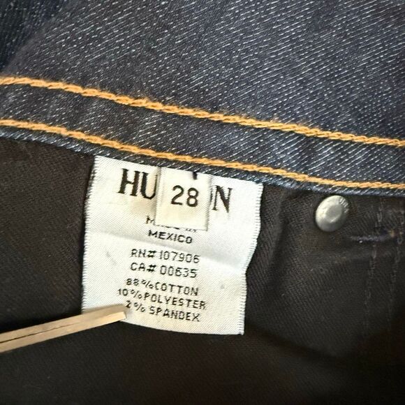 Hudson Y2K signature midrise bootcut jeans size 28 button flap back pockets - Picture 7 of 11